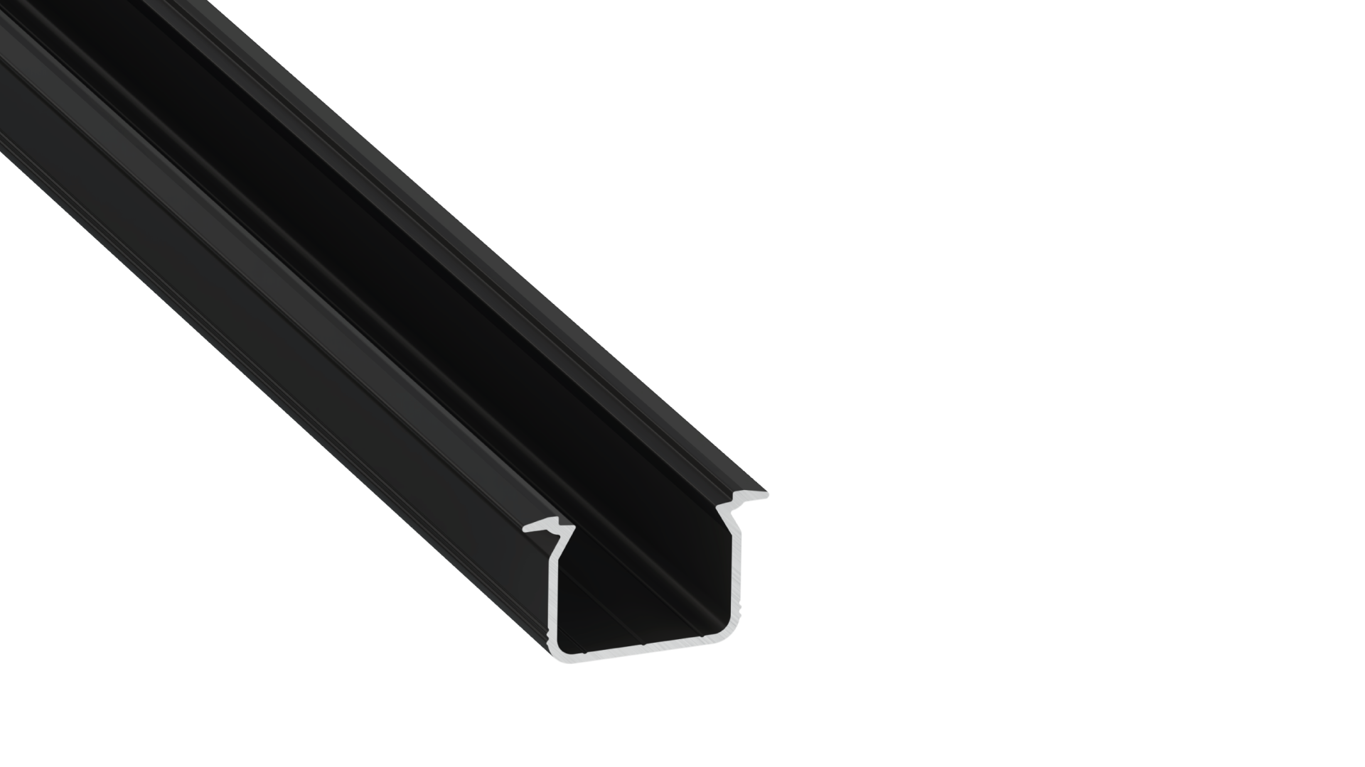 Schwarzes LED-Profil 2 Meter mit Abdeckung - Kostenloser Versand ab €200, Lieferung morgen Schwarzes LED-Profil 2 Meter mit Abdeckung - Kostenloser Versand ab €200, Lieferung morgen