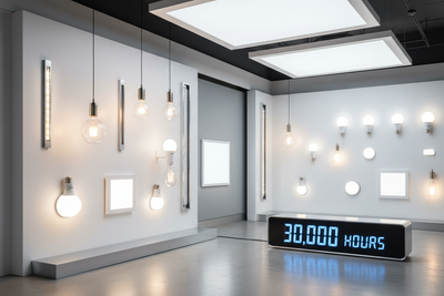 ¿Cuánto consume la iluminación LED cuando alcanza 30.000 horas de uso?