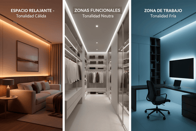 Tipos de tiras Led según temperatura de color