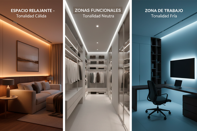 Tipos de tiras Led según temperatura de color